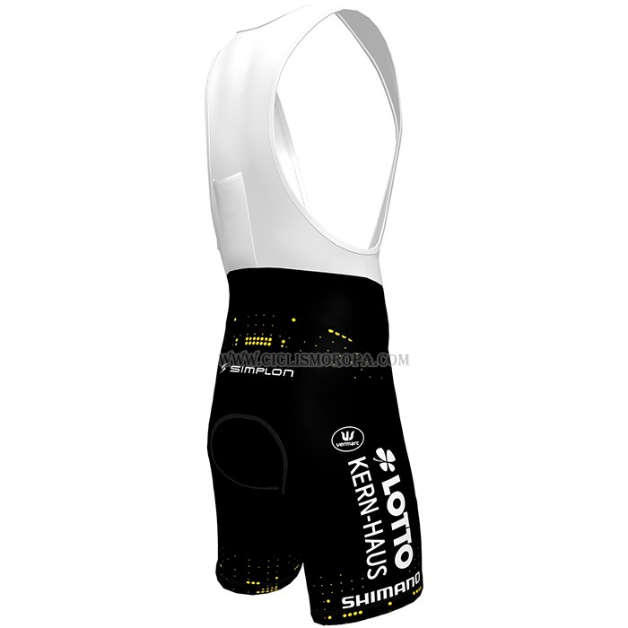 2023 Ropa Ciclismo Lotto-kern Haus Negro AMarillo Mangas Largas y Culotte Largo